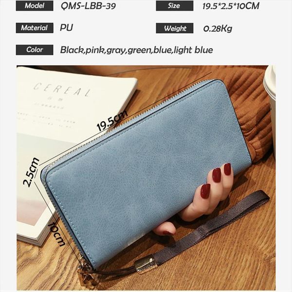 

горячие продажи 2019 женский кошелек женщина длинный кошелек pu кожа длинный кошелек марка дизайнер кошелек женщины качество женский браслет, Red;black