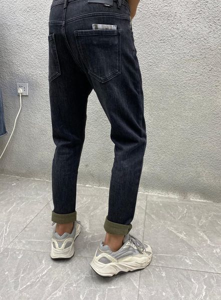

men's jeans 2021 fashion are loose in winter with a bunch tie hospitality leisure style 29-36, Blue