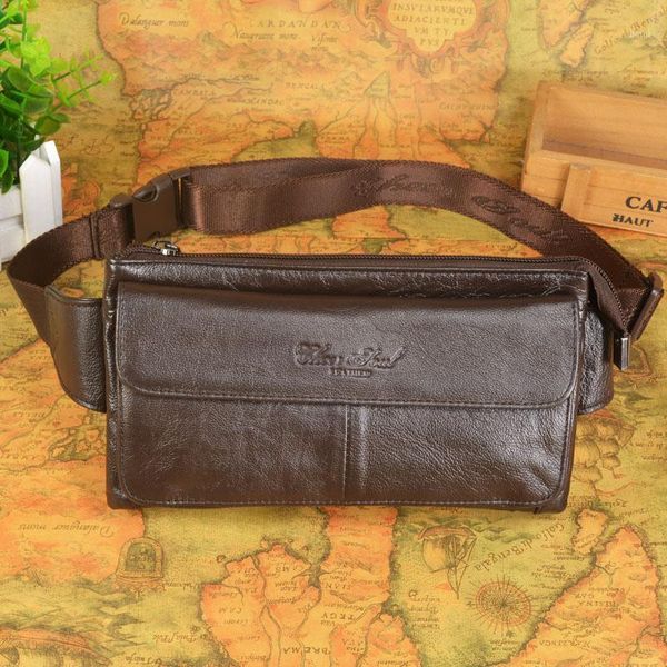 

genuine leather small waist bags men's fanny pack small phone pouch money belt bag casual shoulder crossbody bags for male 20201