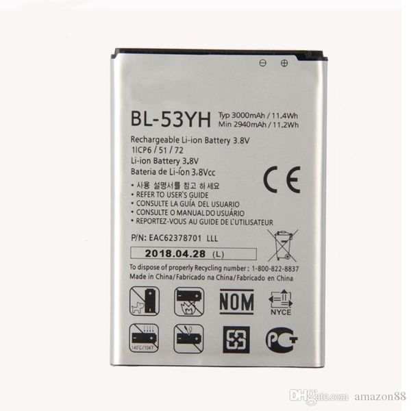 High BL-53YH Батареи для LG G3 D858 D859 D830 D850 D851 D855 F460 F400K/S/L VS985 F400 Батарея