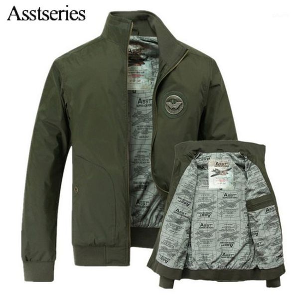 

afs fashion man flight jackets men coats mandarin collar men clothing autumn winter new 2018 75zr1, Black;brown