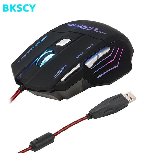 

mice bkscy gaming mouse 5000 dpi usb wired gamer ergonomical optical 6 buttons computer with led backlight for pc laptop