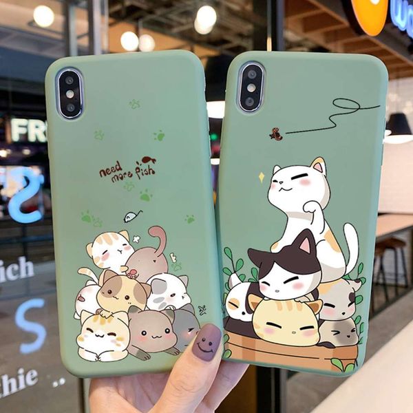 

sewqsoft tpu case with avocado and cat dign for vip 12 mini 11 pro xs max xr 7 8 6 s plus 5s se 2 2020 5vtrvgt