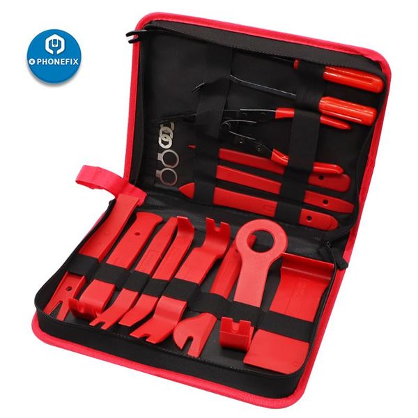 

19pcs trim removal tool car panel door audio trim removal tool kit auto clip pliers fastener car panel dash audio installer kit