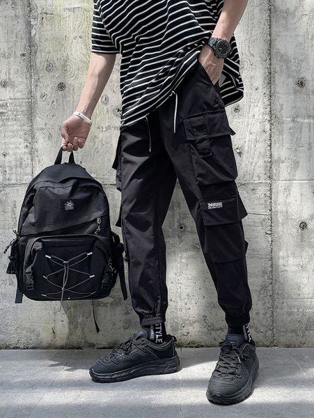 

men flap pocket cargo pants t0ul#, Black