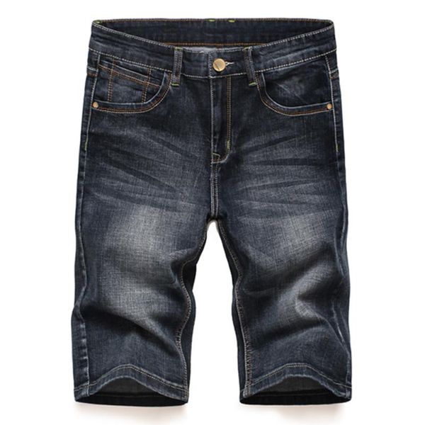 

2020 new fashion summer denim shorts men short jeans men jeans slim trousers thin straight casual shorts male28-40, Blue