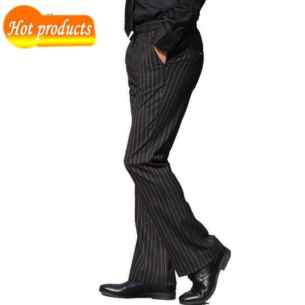 

thin micro-elastic new stripe flare retro performance casual dance drape micro-it male pants size 29-36 ca0m, White;black