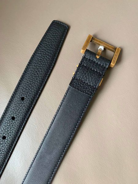 

classic black genuine leather with gold silver pin buckle men belt with box men designers belts women belts designer belts 710, Black;brown