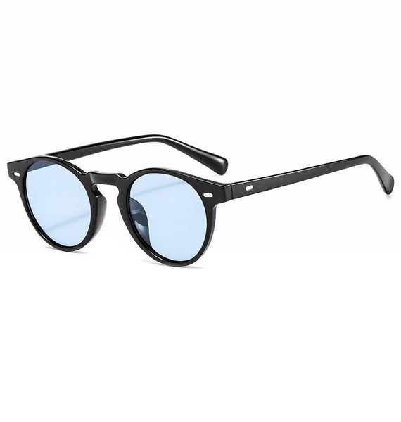 

sunglasses bingking round shape women 6 colors fashion retro ocean acrylic lenses uv400 protection eyewear, White;black