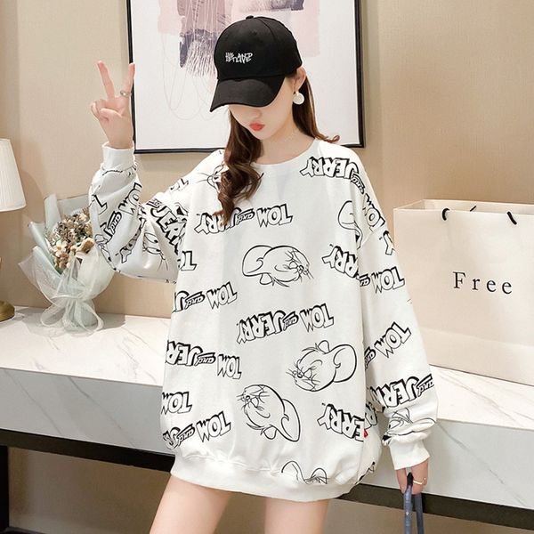 

dwq7y осени новый свободный свитер г 2020 женская мода свитер женщин clothin модно весной и осенью одежды тонкие пальто ins корейский styl, Black