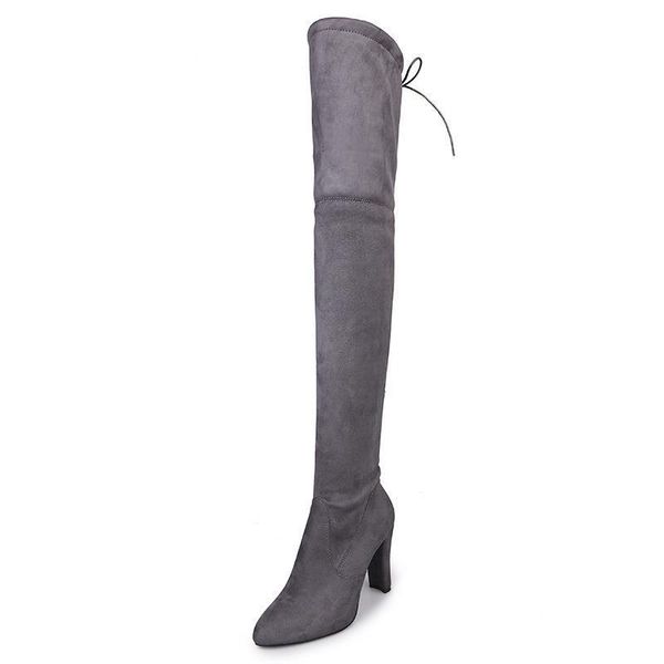 

women knee high boots female boots big 43, Black