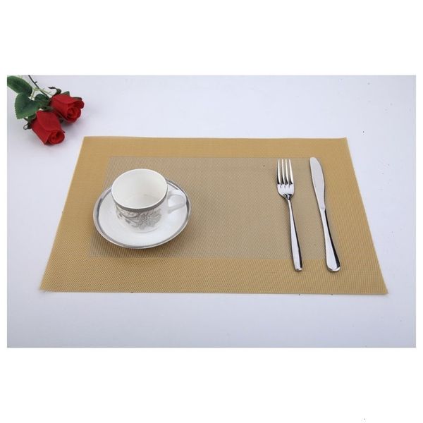 

table dining placemats washable pvc tableware pad heat insulation coffee tea place mat 4 nl26p