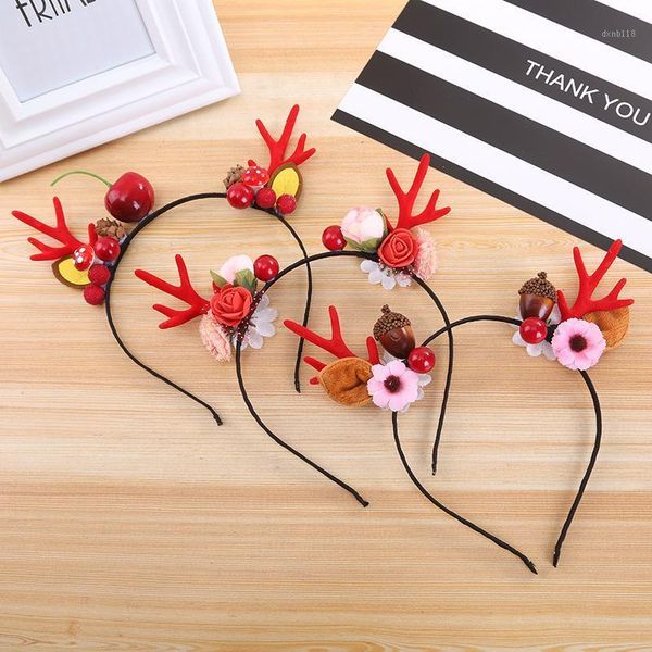 

cute christmas headband santa xmas party decor double hair band clasp head hoop christmas hair accessories m1