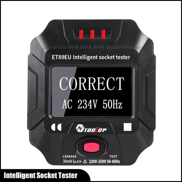 

intelligent socket tester with screen display home circuit fault detection instrument voltage and frequency measurement