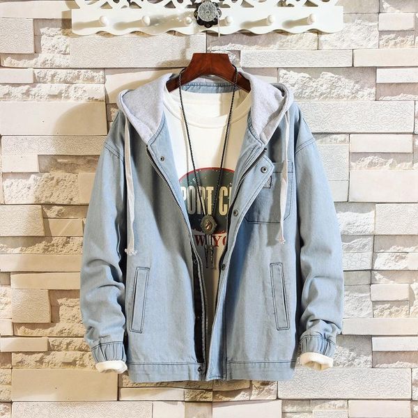 

2021 suehaiwe's brand autumn and winter denim jacket men fashion solid outerwear mens casual clothing male jackets chaqueta jas1, Black;brown