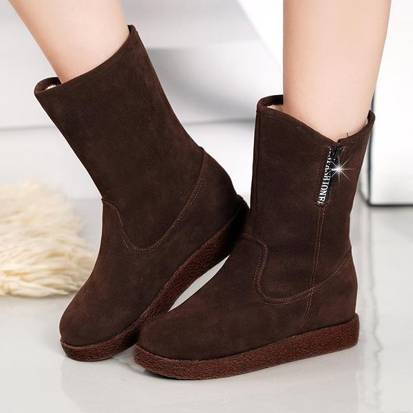 

2020 winter boots high women snow boots plush warm shoes female fashion casual soft sneakers woman wear easy tenis feminino, Black