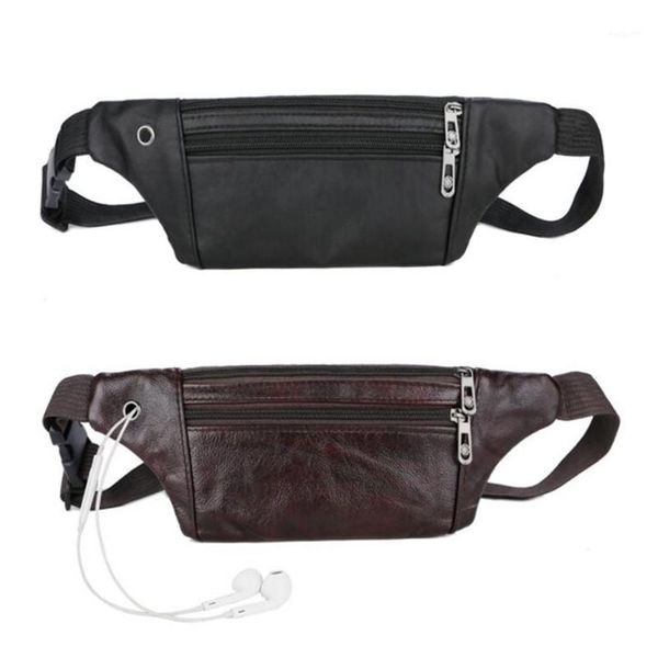 

waist bags creative genuine leather men belt pouch fanny pack purse clutch bag cashier men's pockets pure cashier1