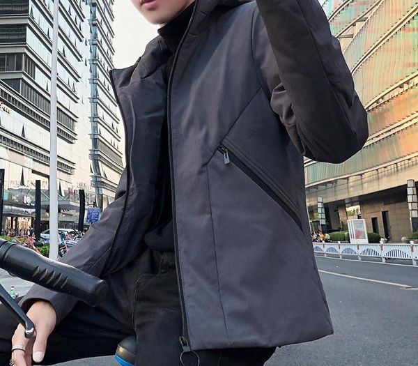 

teaegg thick men's winter jacket coat parkas para homens white duck down jacket for men chaqueta pluma hombreal1517, Black