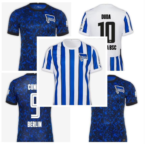 

20 21 hertha home berlin bsc soccer jerseys duda lowen kalou kopke mittelstadt torunarigha kit 2020 2021 7 piatek away football shirt, Black;yellow