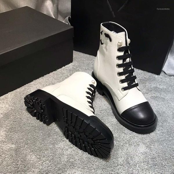 

boots women's lace up ankle retro style high-end luxurious women boot1, Black