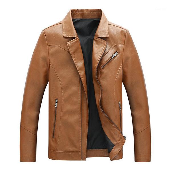 

men leather jacket new autumn and winter motorcycle men's wind proof jackets1, Black