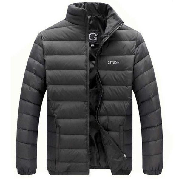 

men's light down jacket, basic casacos brand, autumn and winter, Black