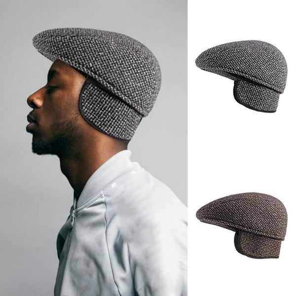 

berets 2021 fashion sboy cap for men british style gentleman duckbill hats female cotton flat caps baker boy solid cabbie hats#p30, Blue;gray