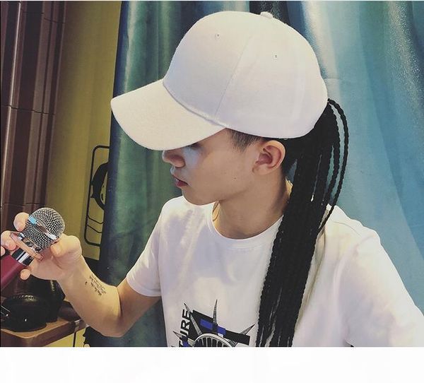 

dirty braided hat wig personalized jewelry can ponytail, Black;brown