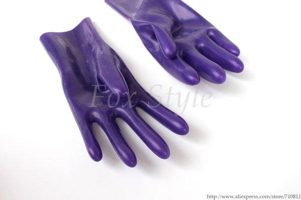 

короткие латексные перчатки, Blue;gray
