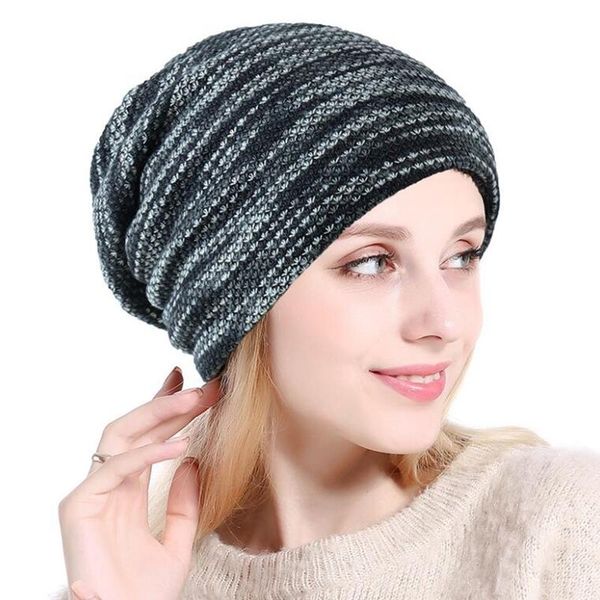 

visnxgi winter double-layer fleece hat for woman man casual sloid cotton outdoors skullies beanies wool warm winter cap, Blue;gray