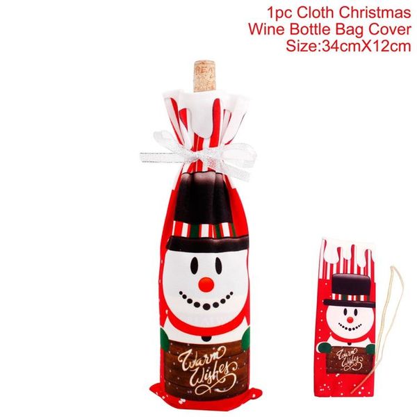 

qifu santa claus wine bottle cover merry christmas decorations for home 2020 christmas ornament navidad natal gift new year 2021 bbyfap