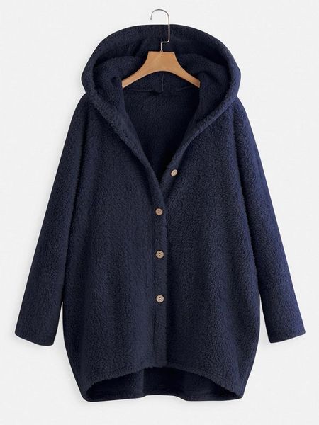

autumn new cross-border women's plush single-breasted large lapel bat sleeve cardigan jacket women1, Black