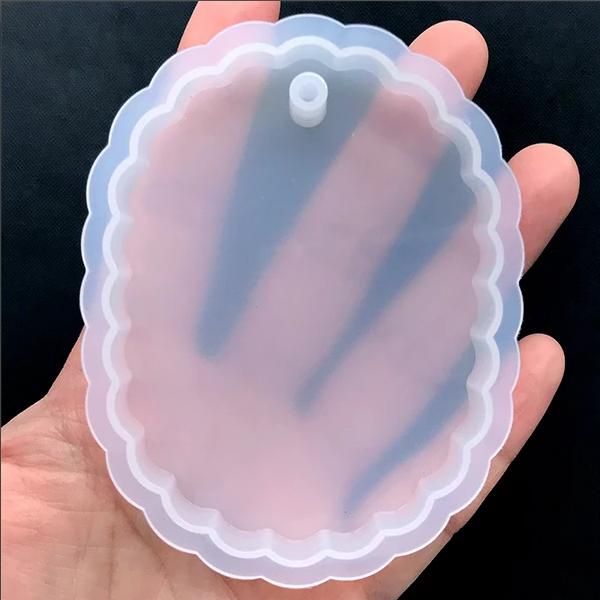 

большого scalloped tag силикон mold большой прямоугольного тэг mold с декоративной каймой прессованного цветок украшение поставки смолы реме, Black