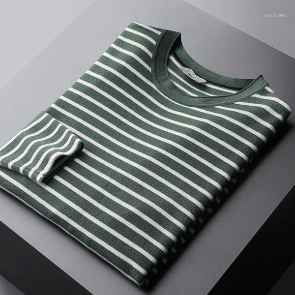 

classic autumn winter mens sweaters round collar casual stripe sweater male fashion fit man sweaters 3xl1, White;black