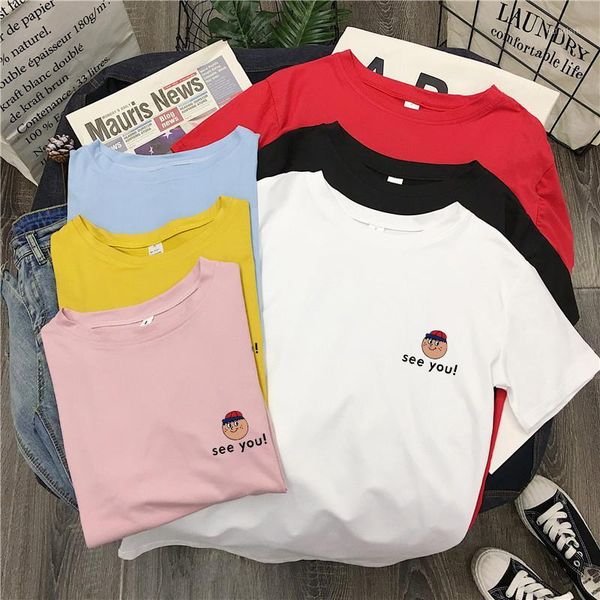 

summer women t shirt letter printing women's t-shirts loose short sleeve female tees casual white tshirt for woman clothing1