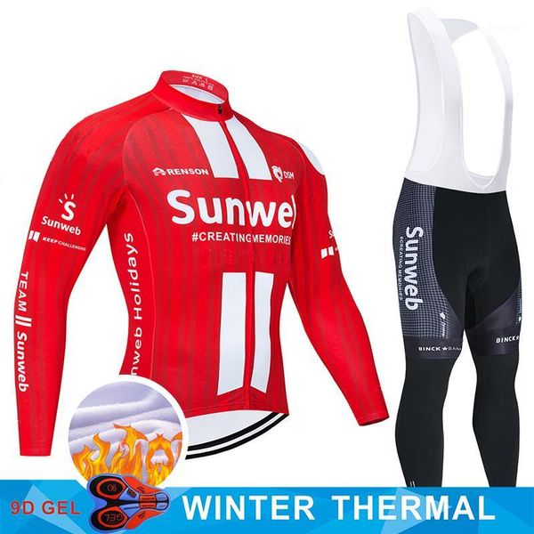 

2020 pro team sunweb winter cycling clothing pants set mtb jersey bicycle clothes ropa ciclismo thermal fleece mens cycling wear1, Black;blue