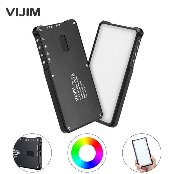 

flash heads vijim vl-3 portable rgb led video light pography fill 6 lighting effect modes for live broadcast portraits