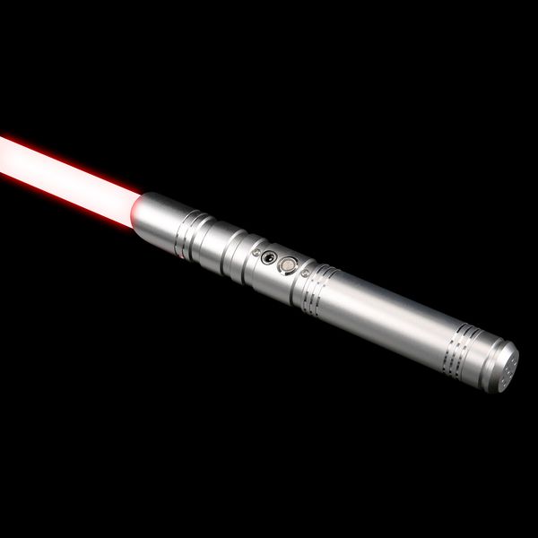 

sabefeast lightsaber smooth swing heavy dueling laser sword 6 set soundfonts with mute metal hilt foc xmas children toys-025 q0113