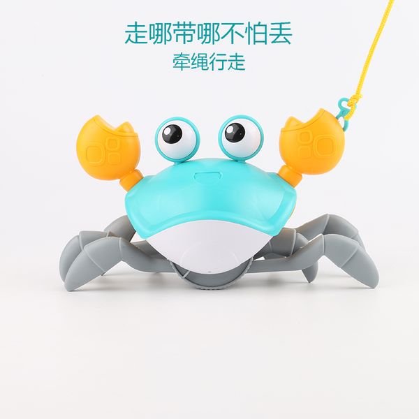 

mdragging toddler baby rope hand pulling crab cart children's toys in kindergarten