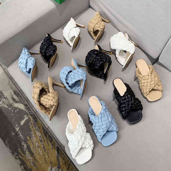 Sommer Home Hausschuhe Damen Indoor Haus Sandalen Leder Frauen Müßiggänger Slipper Strand Sandale Heels Schuhe Luxus Marken Flip Flop 1230