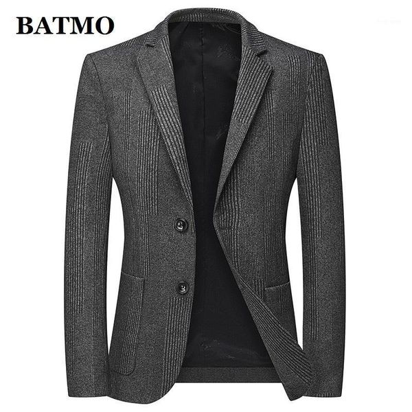 

batmo 2021 new arrival spring casual blazer men,male jackets ,plus-size xxl-8xl 20611, White;black