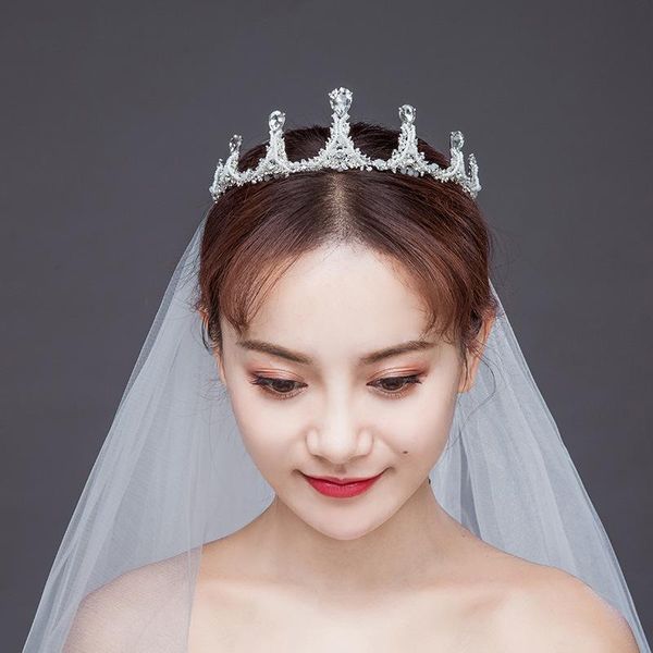 

headdress, crown, bridal accessories, wedding dress, hairdressing, princess atmosphere, new style of diamond, simple and sensuous xianchao, Silver
