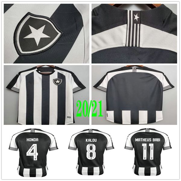 

2020 2021 botafogo soccer jerseys kalou m.benevenuto matheus babi jefferson custom 20 21 home men women football shirts uniforms, Black;yellow