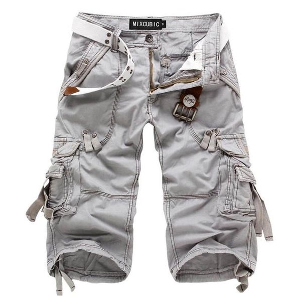 

wholesale summer korean tactical pants military men's loose multi-pocket overalls washed men's cargo cropped trousers 201116, Black