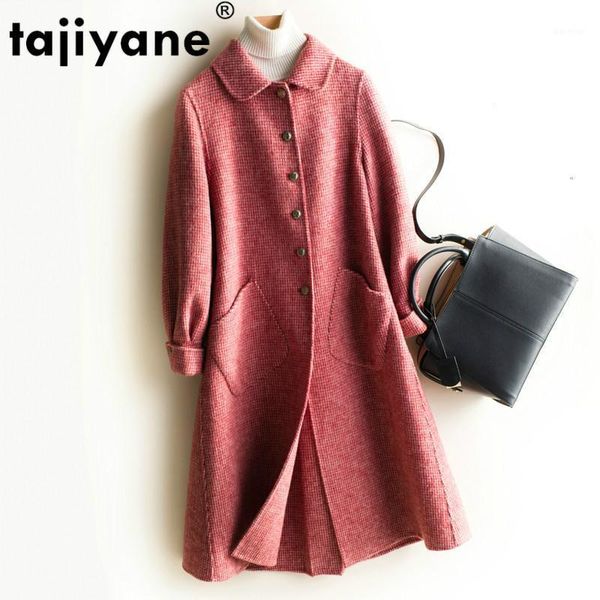 

autmn winter jacket women 100% women's wool coat female jacket korean vintage long double-sided woolen coats zt16401, Black