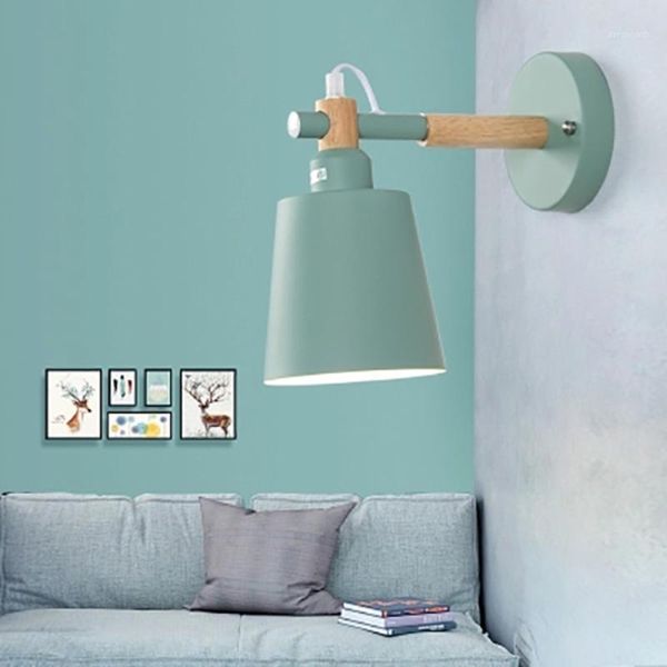 

e27 multi wall lamps lights for led bedroom bedside decoration nordic designer living room wall lamps holtel corridor 6 color1