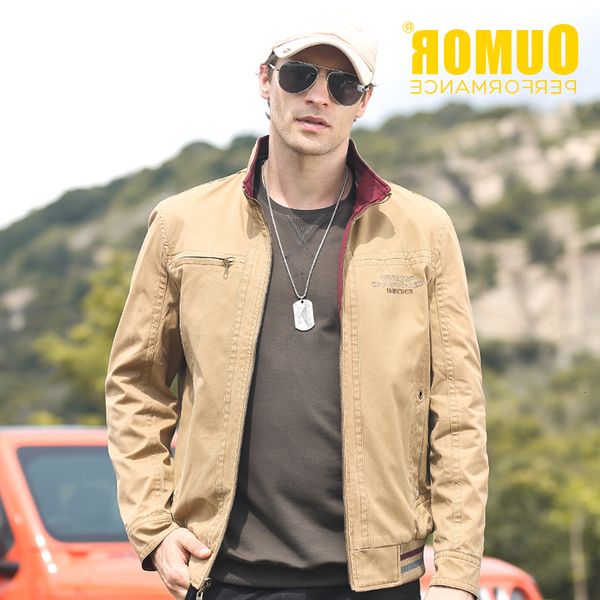 

oumor autumn business casual warm reversible jacket coat winter air force cargo outwear military cotton jackets men 4xl