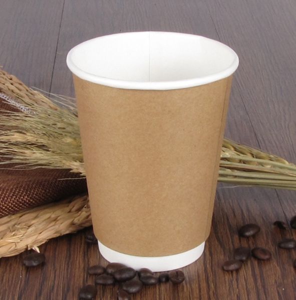 

disposable coffee paper drink tumbler double-layer cup hollow anti-scalding heat insulation for a10