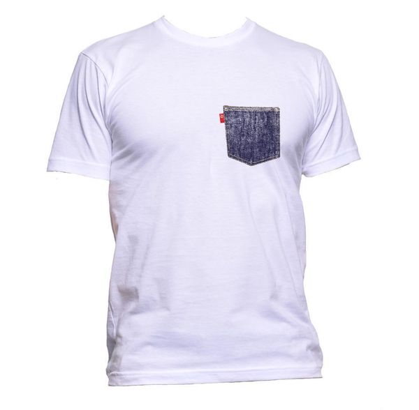 

new summer cool tee shirt denim fake pocket t-shirt mens s fashion comedy cool funny hipster t-shirt sport hooded sweatshirt hoodie