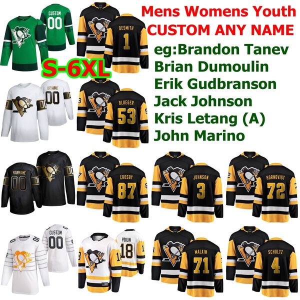 

s-6xl golden eidtion pittsburgh penguins hockey jersey 87 sidney crosby 71 evgeni malkin kris letang jake guentzel matt murray custom stitch, Black;red